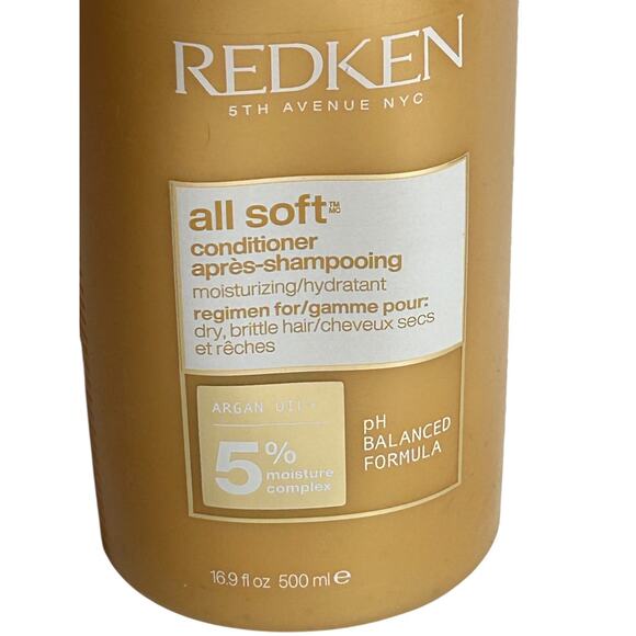 Redken All Soft Conditioner for Dry Brittle Hair pH Balanced 10.1 oz - Picture 2 of 3